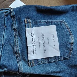 NWT-Good American POWER STRETCH PULL-ON SKINNY JEANS | INDIGO491